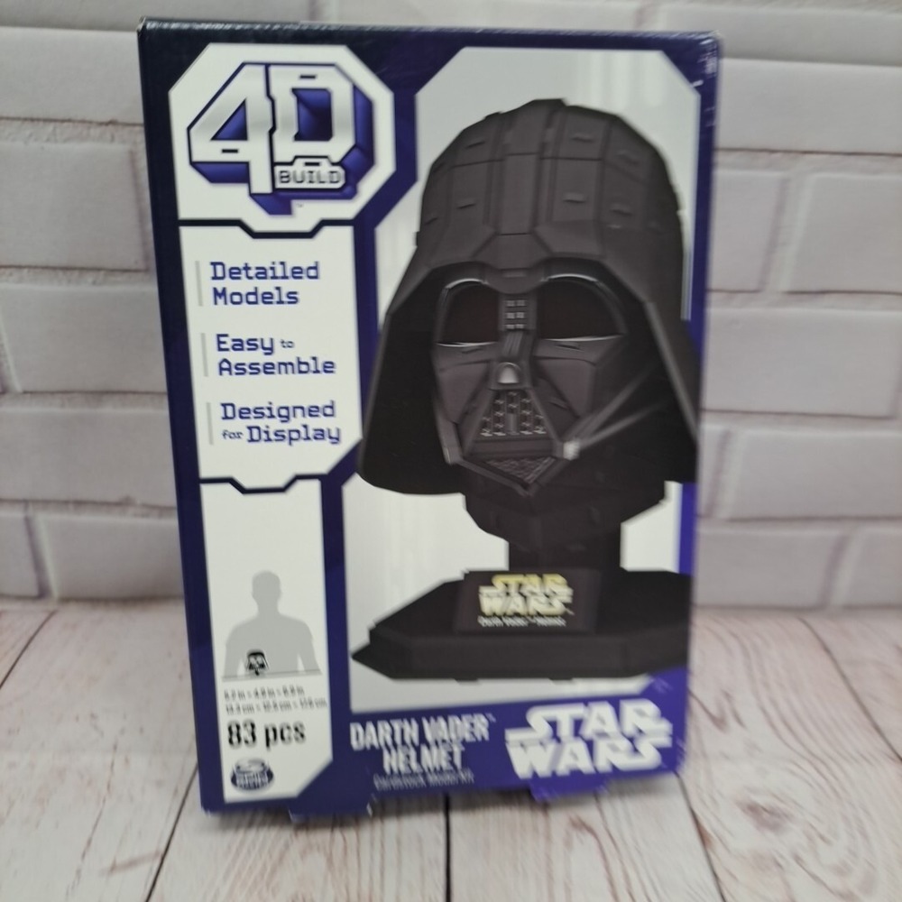 Spinmaster 4D Build, Star Wars Darth Vader 3D Cardstock Model Kit 83‎ Pcs